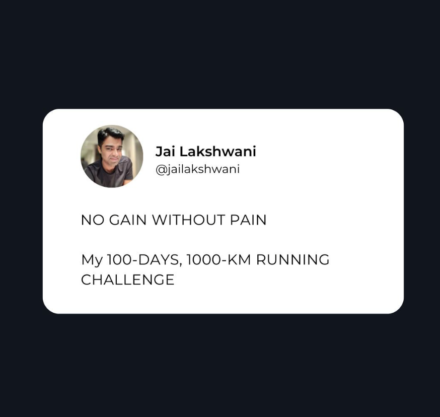 My 100-DAYS, 1000-KM RUNNING CHALLENGE